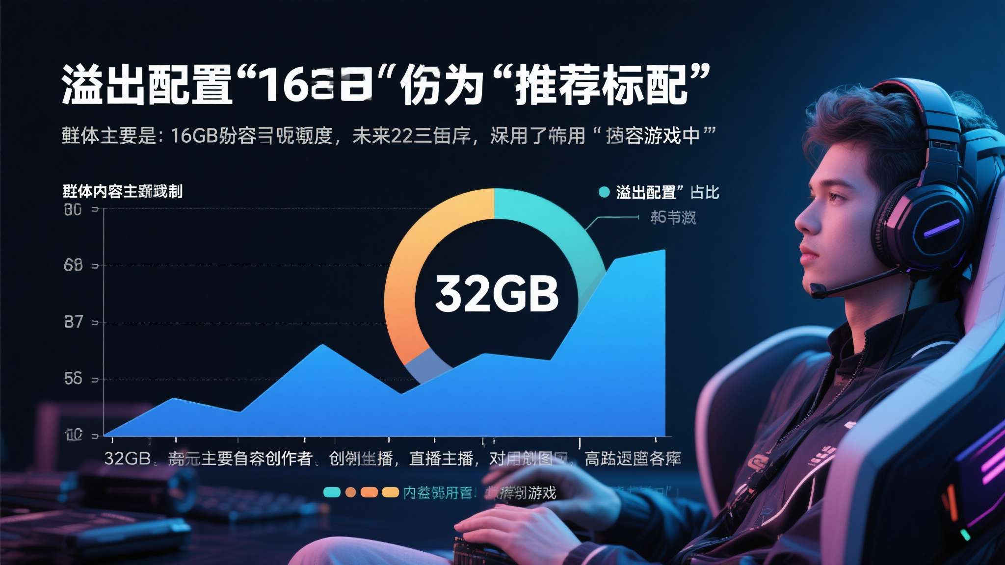 Steam最新硬件调查显示:16GB系统内存占比急剧上升 值得关注的是,32GB内存的占比同样在稳步上升,这一群体主要集中在内容创作者、直